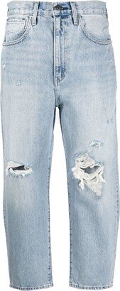 Distressed-Finish Jeans