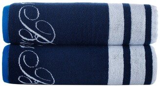 Nautical Blanket Stripe 2Pc Bath Sheets