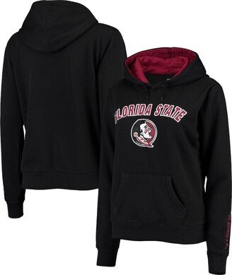 Women's Black Florida State Seminoles Arch & Logo 1 Pullover Hoodie