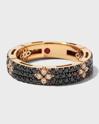 Love In Verona 18k Rose Gold Black Diamond Ring