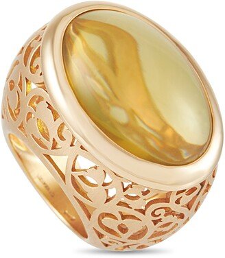Arabesque 18K Rose Gold Amber Ring