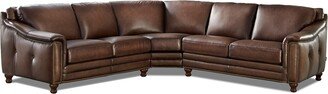 Hydeline Belfast Top Grain Leather Symmetrical Sectional