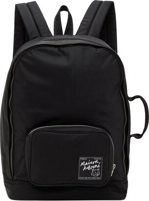 Black Nylon Backpack-AA