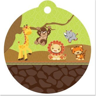 Big Dot of Happiness Funfari - Fun Safari Jungle - Baby Shower or Birthday Party Favor Gift Tags (Set of 20)