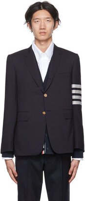 Navy Plain Weave Classic Sport 4-Bar Fit-1 Suiting Blazer