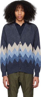 Blue Chevron Cardigan-AA