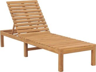 Sun Lounger Solid Teak Wood - 23.6 x 78.7 x 11.8