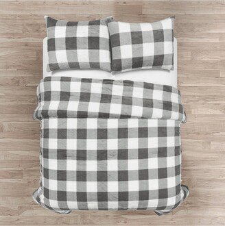 2Pc Plaid All-Season Back-To-Campus Comforter Set