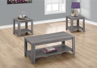 Monarch Specialties Monarch 7991P Grey Three Piece Table Set