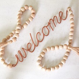 Welcome Beads with Tassels - 58''W x 2½''H