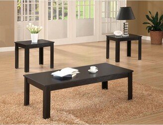 CDecor Rochelle Black 3-piece Rectangle Occasional Set