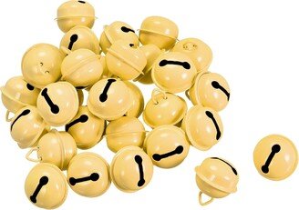 Unique Bargains Jingle Bells, 22mm 30pcs Craft Bells for DIY Holiday Decoration Light Yellow