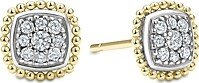 18K Yellow Gold & Sterling Silver Rittenhouse Diamond Cluster Stud Earrings