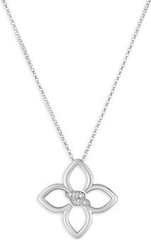 18K White Gold Cialoma Diamond Pendant Necklace, 16