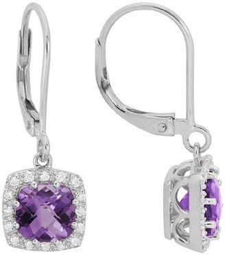 Diamond Select Cuts 14K 1.93 Ct. Tw. Diamond & Amethyst Earrings