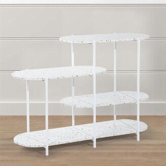 Homy Casa Henon White 4-Tier Storage Shelf