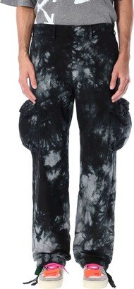 Logo Printed Cargo Trousers-AB