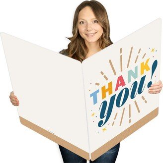 Big Dot Of Happiness Thank You So Very Much - Gratitude Giant Greeting Card - Shaped Jumborific Card