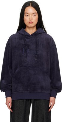 Dime Navy Embroidered Hoodie