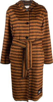 Striped Hooded Coat