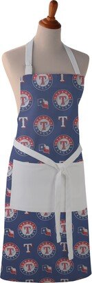 Texas Rangers Prints Cotton Apron - Kitchen Cooking Bbq Full & Half Customizable Homemade Large Pocket