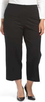 TJMAXX Plus Wide Cropped Ponte Pants For Women