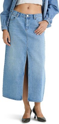 ABRAND '99 Sylvie Low Rise Denim Maxi Skirt