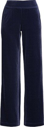 Women's Plus Size Starfish Velvet High Rise Wide Leg Pull On Pants - 1x - Deep Sea Navy