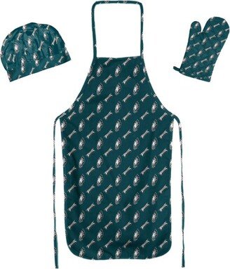 NFL Philadelphia Eagles Apron, Mitt, Hat Grill Tool Set - 3pc