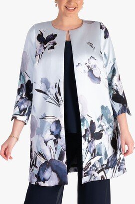 Floral Satin Twill Coat