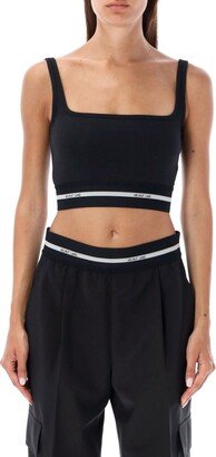 Logo Band Cropped Top-AC