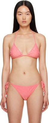 Pink Dua Lipa Edition Allover Bikini Top