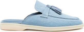 Lucrezia tassel-detail denim slippers