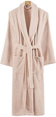 Marseille Fabric Bathrobe with Shawl Collar The Urban Port, Medium, Beige