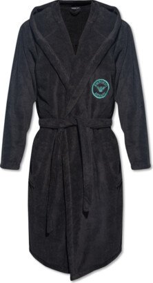 Robe With Logo - Black