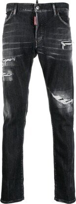 Ripped-Detail Skinny Jeans