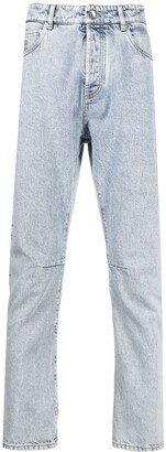 Stonewashed Straight-Leg Jeans