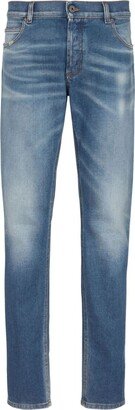 Blue Distressed Effect Denim Jeans