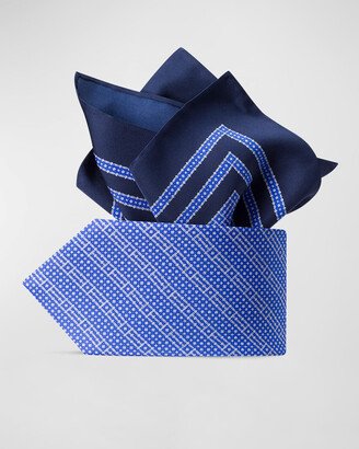 Men's Micro-Medallion Silk Tie Set