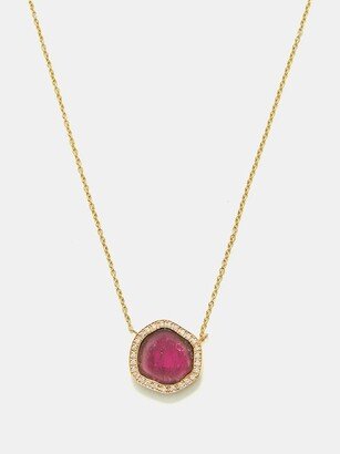 Tourmaline, Diamond & 18kt Gold Necklace