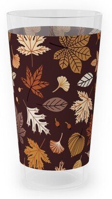 Outdoor Pint Glasses: Falling Leaves - Brown Outdoor Pint Glass, Brown