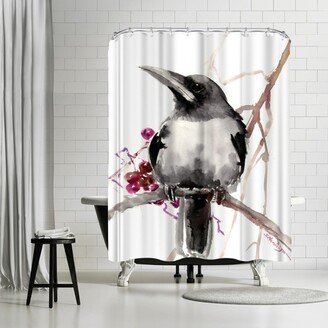 71 x 74 Shower Curtain, Raven Crow Suren 1 by Suren Nersisyan