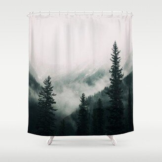 Over the Mountains and trough the Woods - Forest Nature Photography Shower Curtain