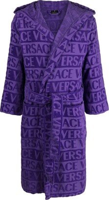 Logo-Print Cotton Towelling Robe