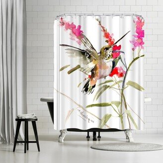 71 x 74 Shower Curtain, Hummingbird Flyiong 2 by Suren Nersisyan