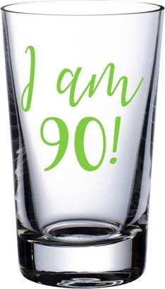 I Am 90 - Vinyl Sticker Decal Label For Glasses, Mugs, Gift Bags, Wrapping. Happy Birthday, Celebrate, Party