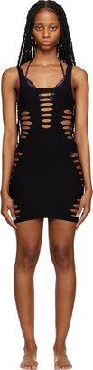 Black Slashed Cover Up Dress