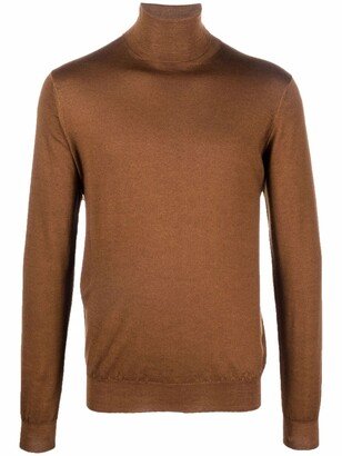 Roll-Neck Merino Wool Jumper-AC