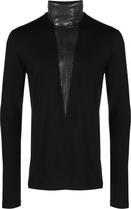 Panelled High-Neck Top