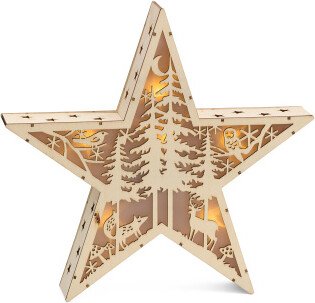 Led Wooden Star Decor